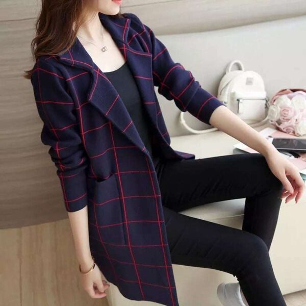 Collar Lining Printed Pocket Style Long Winter Coat