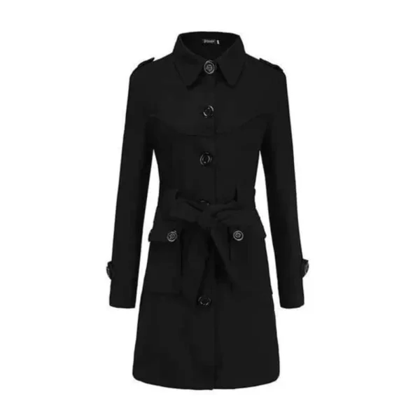 Collar Style Double Pocket Casual Winter Fleece Coat For Her