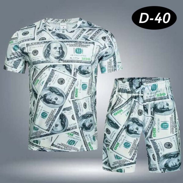 All-Over 3D Printed Premium Quality Dry-Fit 2-Pcs Summer Suit. D-40