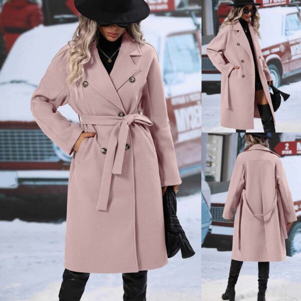 Italian Collar Style Casual Winter Trench Coat For Her
