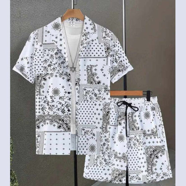 All-Over 3D Printed Premium Quality Dry-Fit 2-Pcs Summer Suit. MS3D-05
